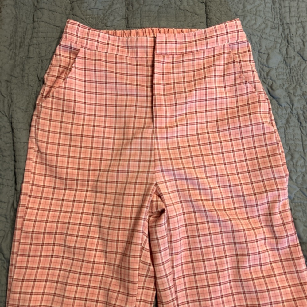 Princess Polly Pink Checkered Trousers